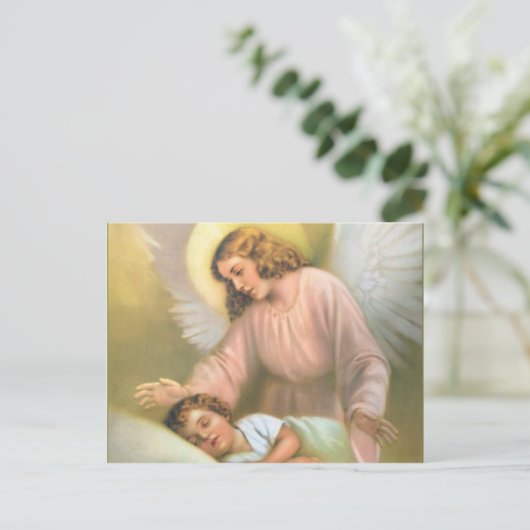 Guardian Angel met Child Briefkaart (Staand voorkant)