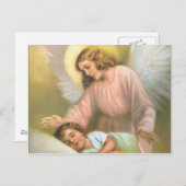 Guardian Angel met Child Briefkaart (Voorkant / Achterkant)
