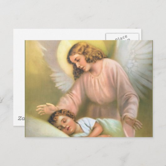 Guardian Angel met Child Briefkaart (Voorkant / Achterkant)