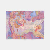 Guardian Angel met Children Crossing Bridge Fleece Deken (Voorkant (Horizontaal))