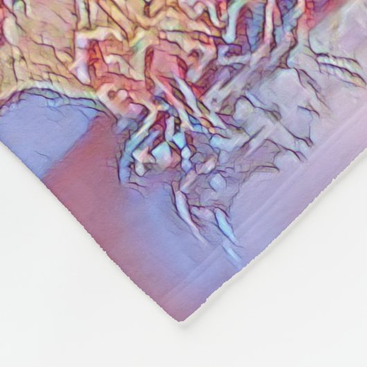 Guardian Angel met Children Crossing Bridge Fleece Deken (Hoek)