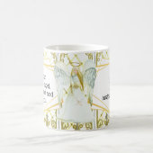 Guardian angel met gekleurde glazen ramen en citaa koffiemok (Center)