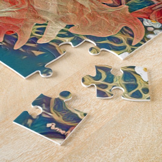 Guardian Angel met Kind in Vloertuin Legpuzzel (Zijkant)