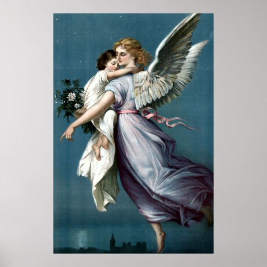  Guardian Angel met kind Poster (Voorkant)