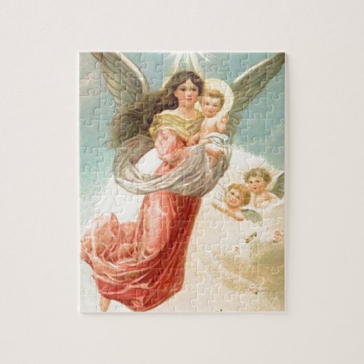 Guardian Angel met kinderen Legpuzzel (Verticaal)