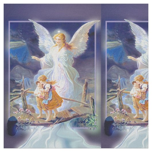 Guardian Angel met kinderen Stof (Swatch)