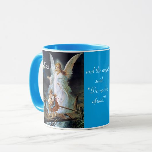 Guardian Angel met Naam Cadeau Koffie Thee Cup Mok (Voorkant links)
