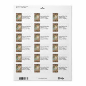 Guardian Angel met roze rozen Etiket (Full Sheet)