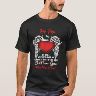 Guardian Angel, mijn Pop Kerstmis Hij kijkt over m T-shirt