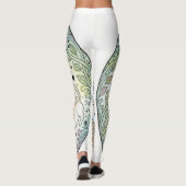 Guardian Angel Mother and Baby Cat Design Leggings (Achterkant)