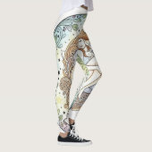 Guardian Angel Mother and Baby Cat Design Leggings (Rechts)