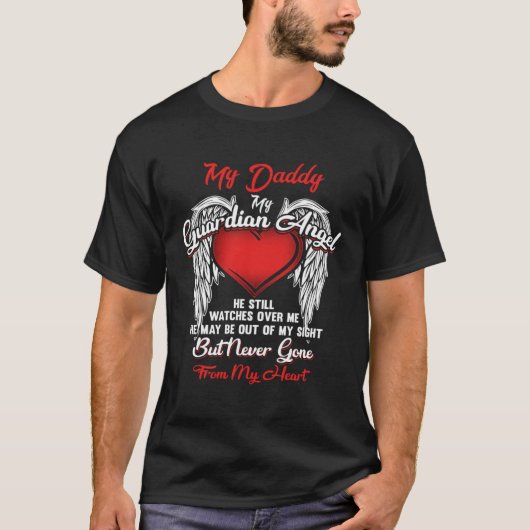 Guardian Angel My Daddy Christmas He Watches Over  T-shirt (Voorkant)