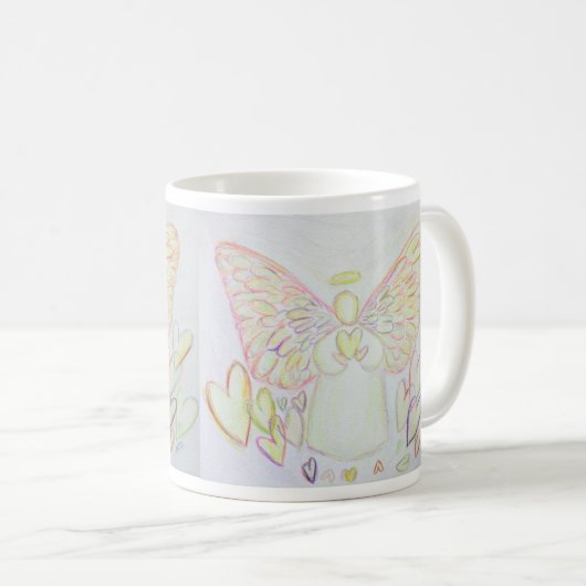 Guardian Angel of Hearts Art Custom Coffee Cup Mok (Voorkant rechts)