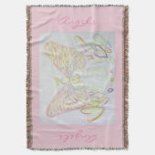 Guardian Angel of Hearts Custom Art Throw Blanket Deken (Voorkant Verticaal)