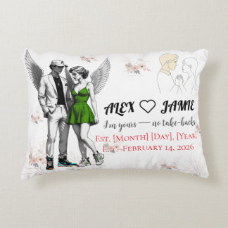 Guardian Angel Pair – Cute Wings Accent Pillow Kussen