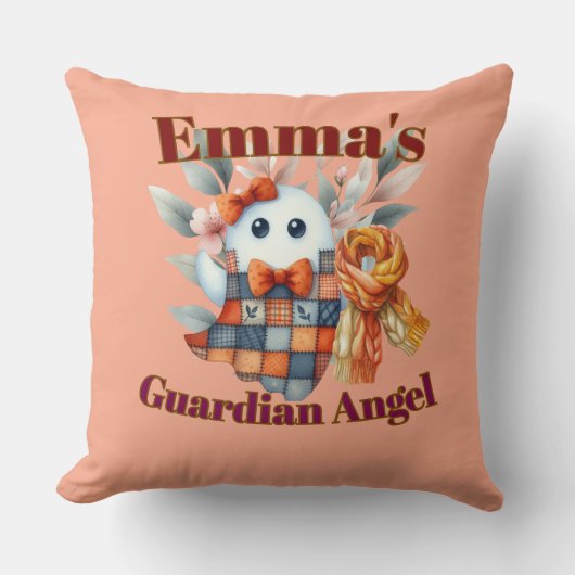 Guardian Angel - Personaliseer naam en bericht Kin Kussen (Voorkant)