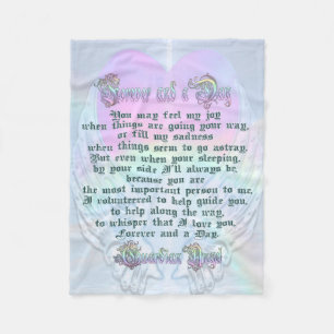 Guardian Angel Poem Blanket Fleece Deken