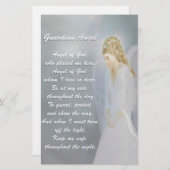 Guardian Angel Poem Briefpapier (Voorkant / Achterkant)