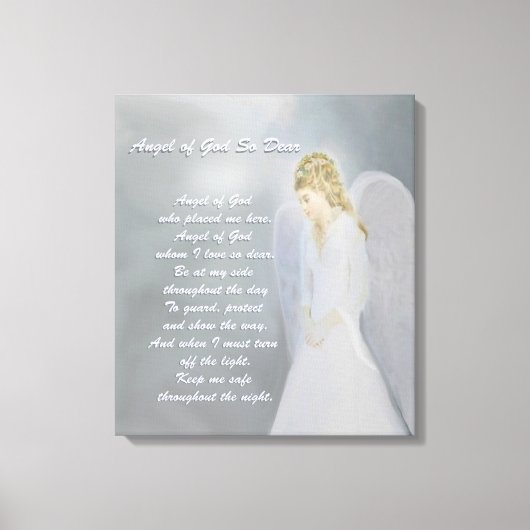 Guardian Angel Poem Canvas Afdruk (Voorkant)