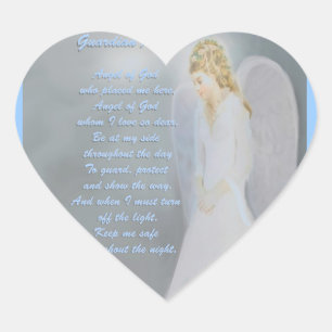 Guardian Angel Poem Hart Sticker