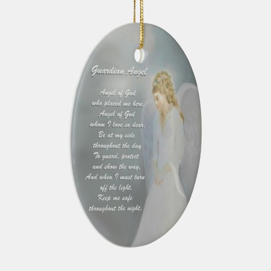 Guardian Angel Poem Keramisch Ornament (Rechts)
