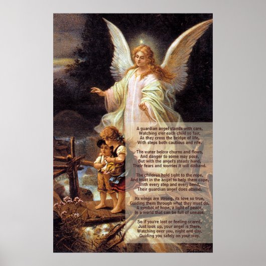 Guardian Angel Poem, kinderen, Bridge Poster (Voorkant)