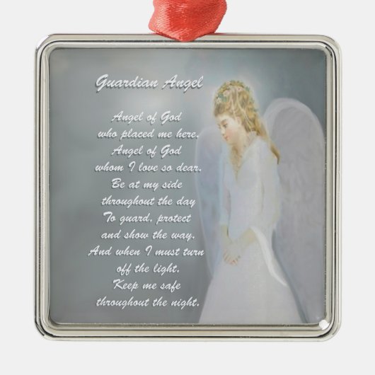 Guardian Angel Poem Metalen Ornament (Voorkant)