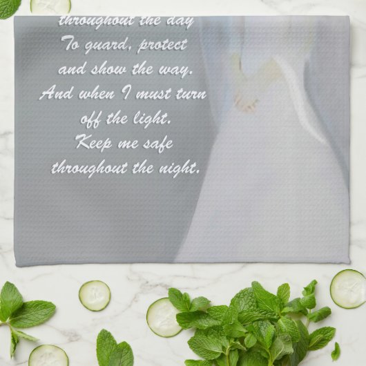 Guardian Angel Poem Theedoek (Gevouwen)