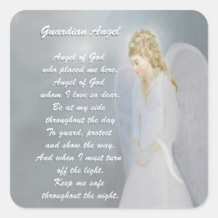 Guardian Angel Poem Vierkante Sticker