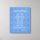 Guardian Angel Prayer Blue Canvas Afdruk (Voorkant)