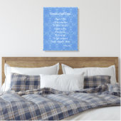 Guardian Angel Prayer Blue Canvas Afdruk (Insitu (Slaapkamer))