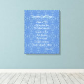 Guardian Angel Prayer Blue Canvas Afdruk (Insitu (Houten vloer))