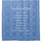 Guardian Angel Prayer Blue Douchegordijn (Voorkant)