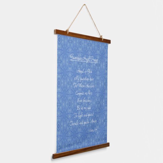 Guardian Angel Prayer Blue Hangend Wandkleed (Gebogen)