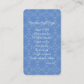 Guardian Angel Prayer Blue Informatiekaartje (Voorkant)