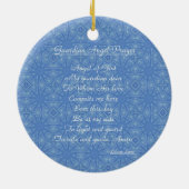 Guardian Angel Prayer Blue Keramisch Ornament (Achterkant)