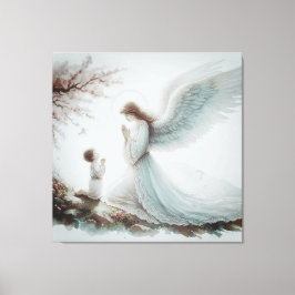 Guardian Angel Prayer Canvas Afdruk
