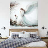Guardian Angel Prayer Canvas Afdruk (Insitu (Slaapkamer))