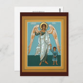 Guardian Angel Prayer Card Briefkaart (Voorkant / Achterkant)