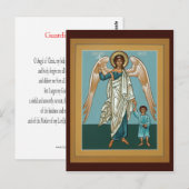 Guardian Angel Prayer Card Briefkaart (Voorkant / Achterkant)