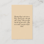 Guardian Angel Prayer Card Visitekaartje (Achterkant)