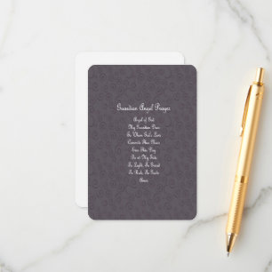 Guardian Angel Prayer Charcoal Gray Informatiekaartje