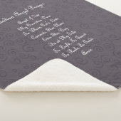 Guardian Angel Prayer Charcoal Gray Sherpa Deken (3/4)
