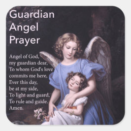 Guardian Angel Prayer met Meisje Sticker