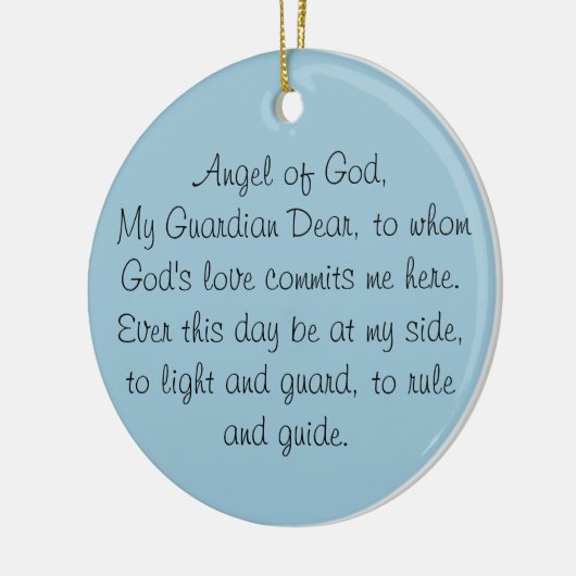 GUARDIAN ANGEL PRAYER ORNAMENT (Links)