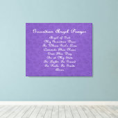 Guardian Angel Prayer Paars Canvas Afdruk (Insitu (Houten vloer))