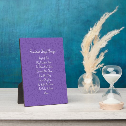 Guardian Angel Prayer Paars Fotoplaat (Zijkant)