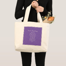 Guardian Angel Prayer Paars Grote Tote Bag