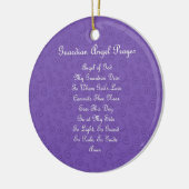 Guardian Angel Prayer Paars Keramisch Ornament (Links)