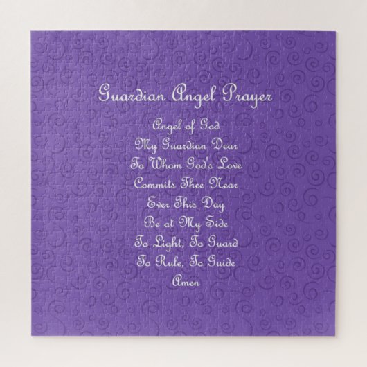 Guardian Angel Prayer Paars Legpuzzel (Verticaal)
